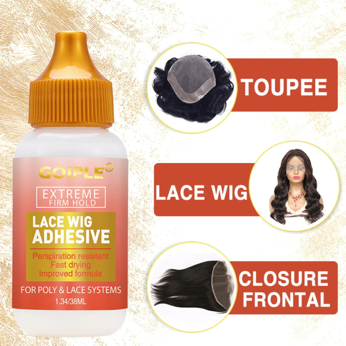 Invisible Waterproof Lace Wig Adhesive Glue for Poly and Lace Systems - 4