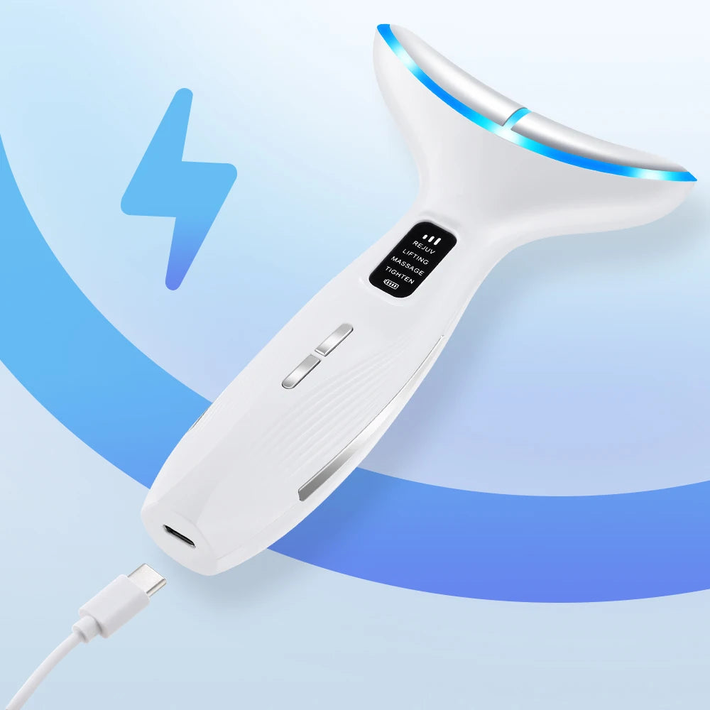 LED Facial and Neck Skin Tightening Massage Device