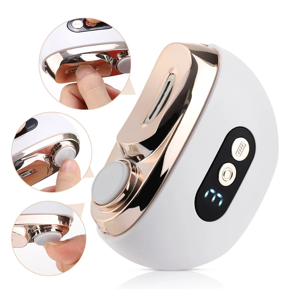 Electric Nail Trimmer and Polisher with LED Light