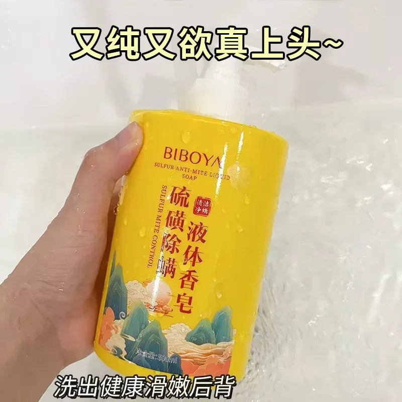Sulfur Mite Removal Body Wash 500ml Liquid Soap Deep Cleansing