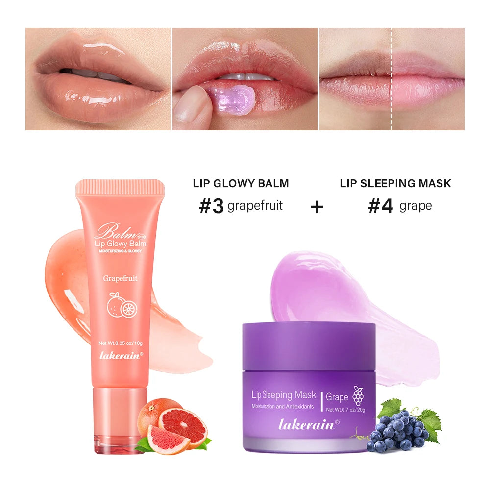 Moisturizing Lip Balm and Sleeping Mask Set - 33