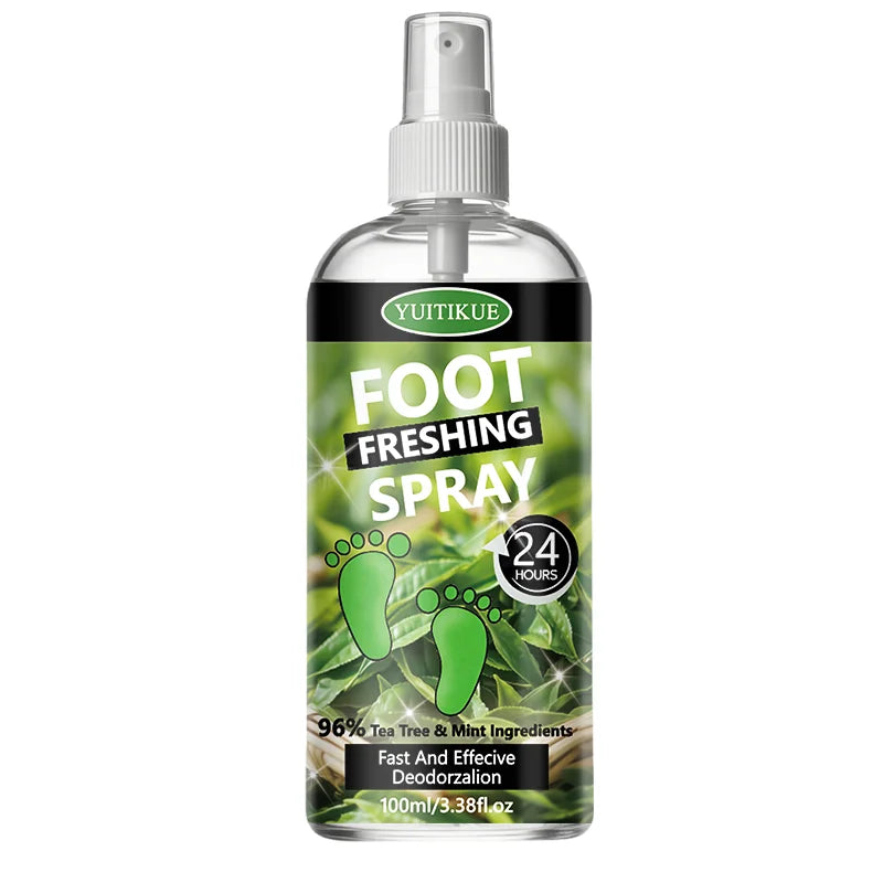 YUITIKUE Tea Tree Foot Deodorant Spray Shoe Odor Eliminator 100ml