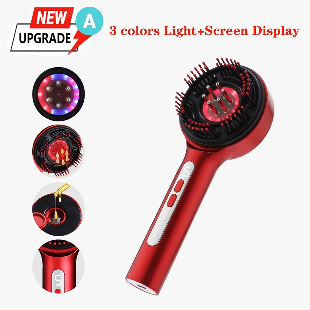 Electric Scalp Massager and Hair Growth Serum Applicator Comb - 28
