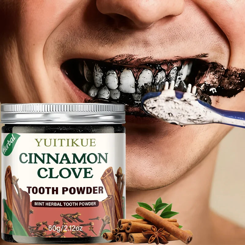 Yuitikue Cinnamon Clove Tooth Powder Natural Herbal Teeth Cleaning 60g - 2