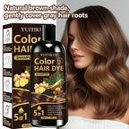 5-in-1 Herbal Hair Dye Shampoo for Grey Hair Coverage 100ml