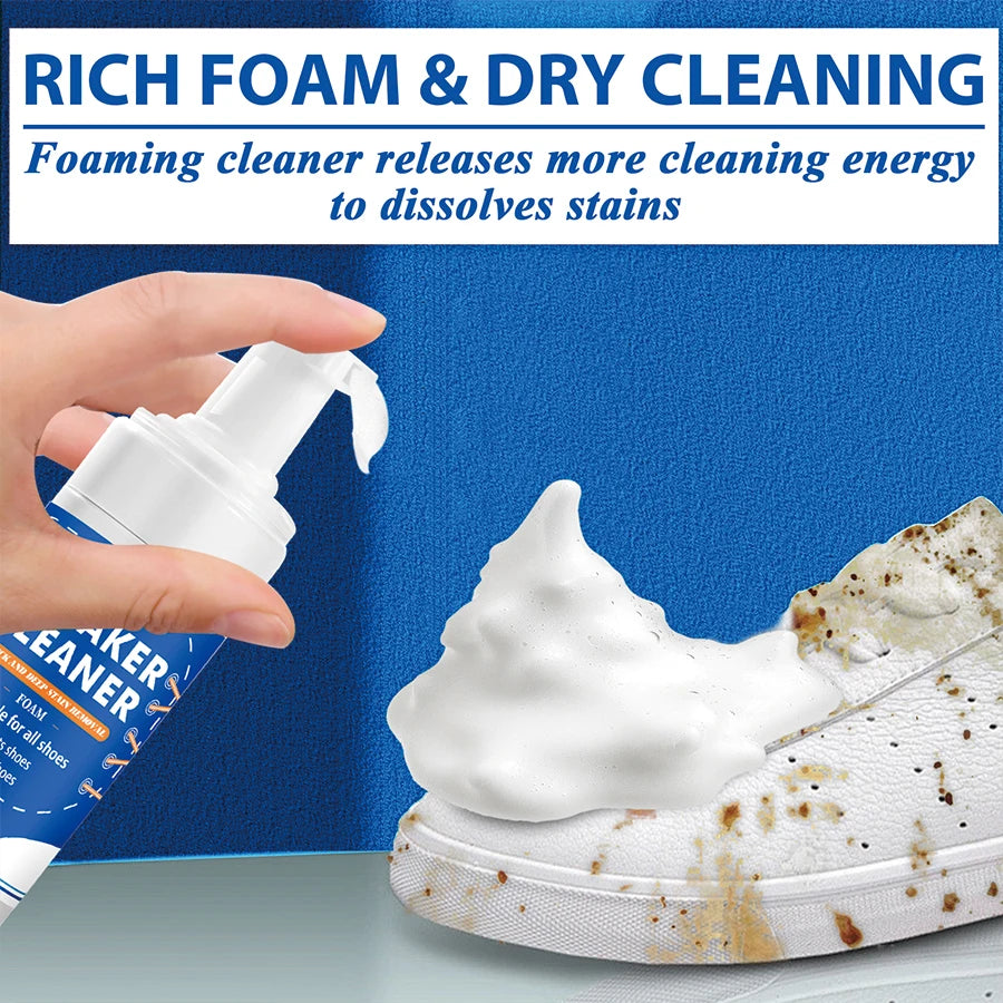 Sneaker Cleaner Kit Shoe Cleaning Foam Set for Canvas Leather and Suede - 3