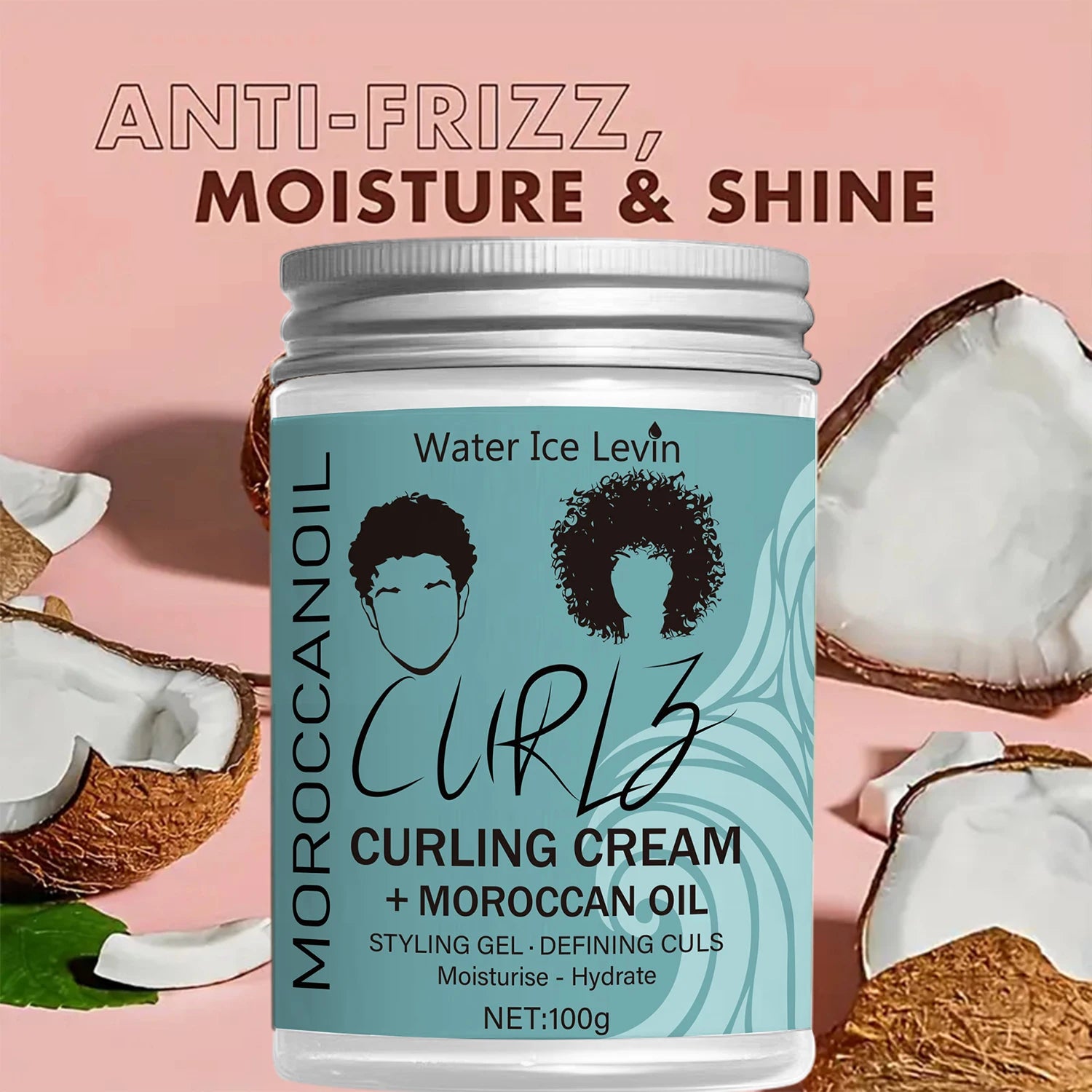 Coconut Oil Curling Cream Hydrating Curl Definition and Frizz Control