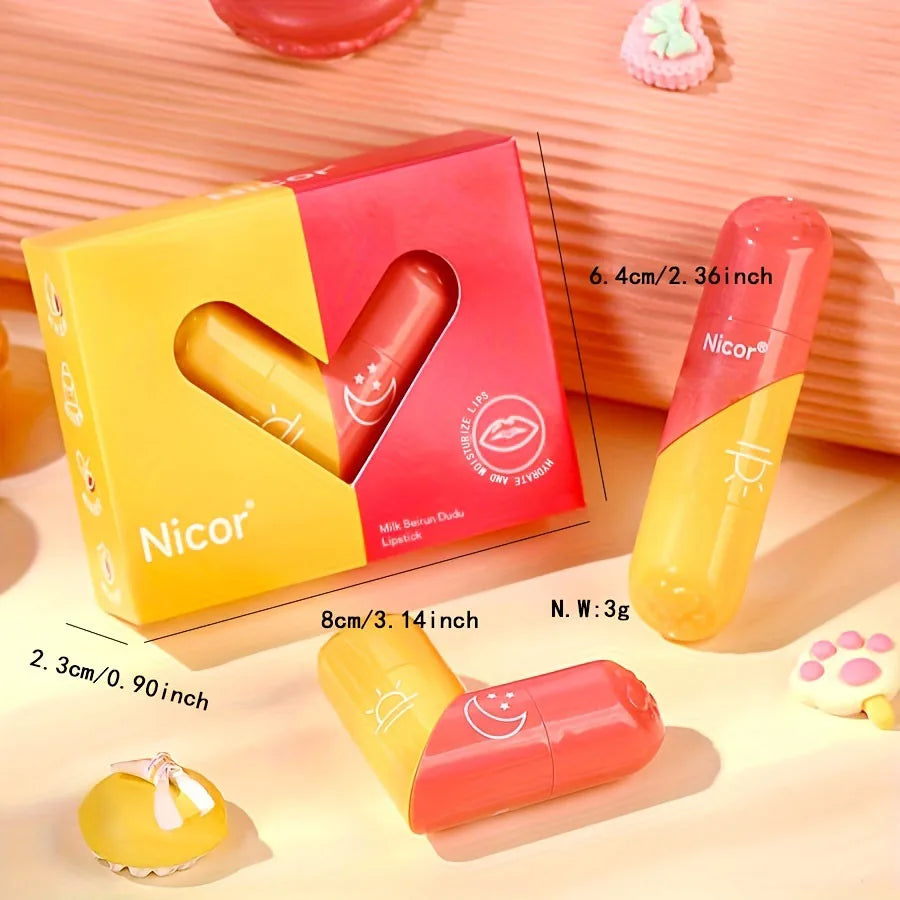 Nicor Double Head Lip Balm Moisturizing Lip Care Treatment