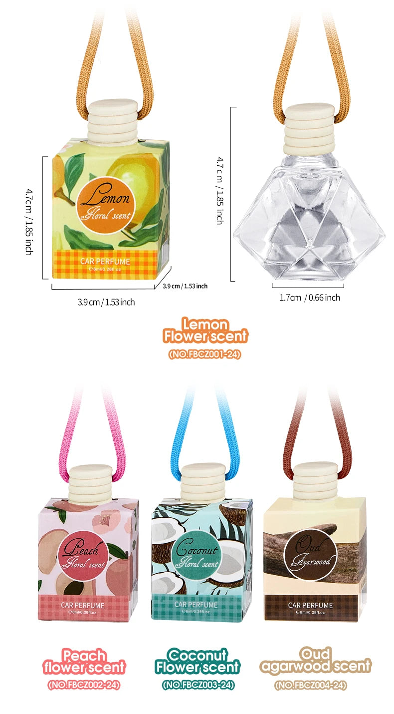 FORMBO Hanging Car Air Freshener Aromatherapy Diffuser Bottle - 33