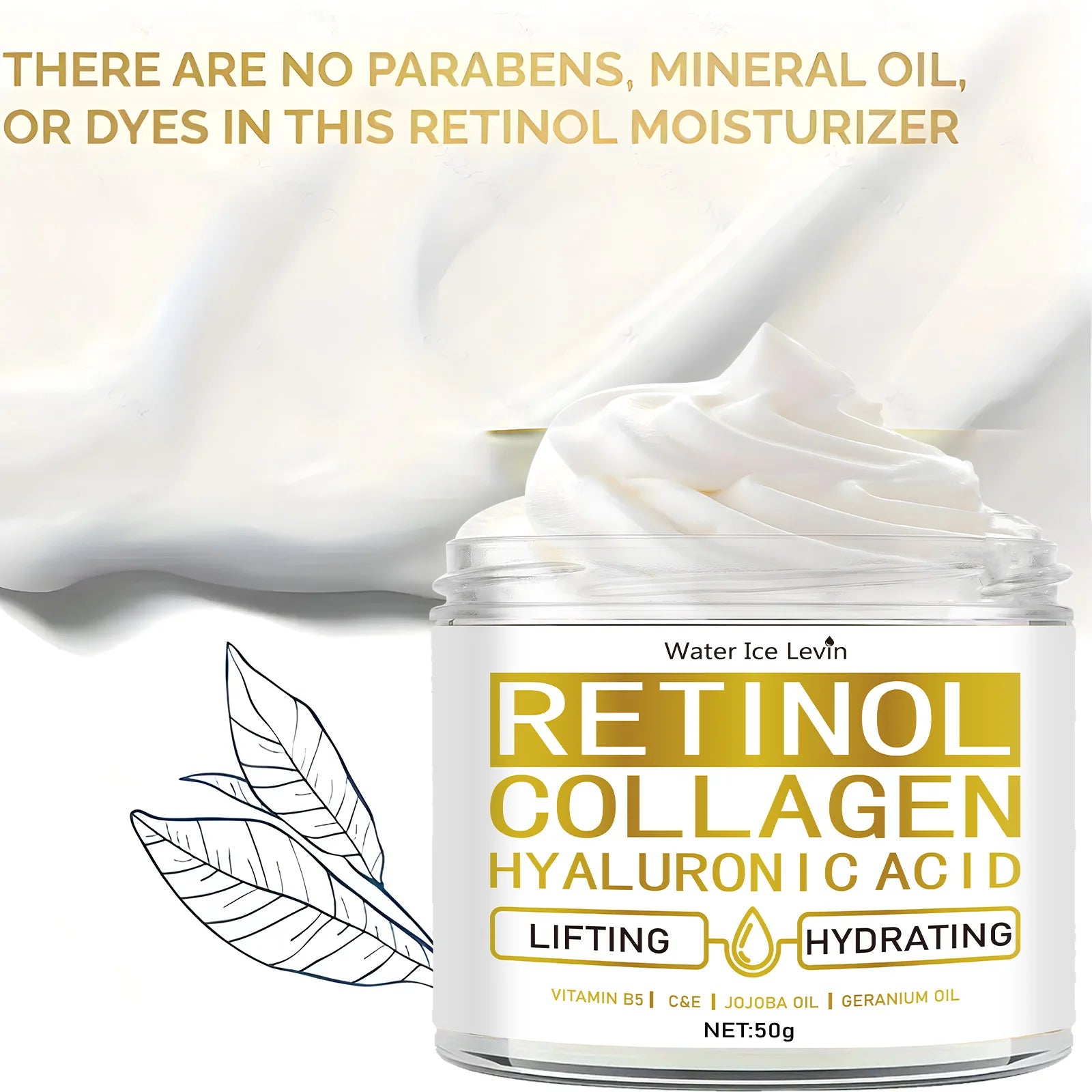 Retinol Face Cream Anti Aging Moisturizer with Collagen & Hyaluronic Acid - 1