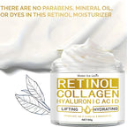 Retinol Face Cream Anti Aging Moisturizer with Collagen & Hyaluronic Acid