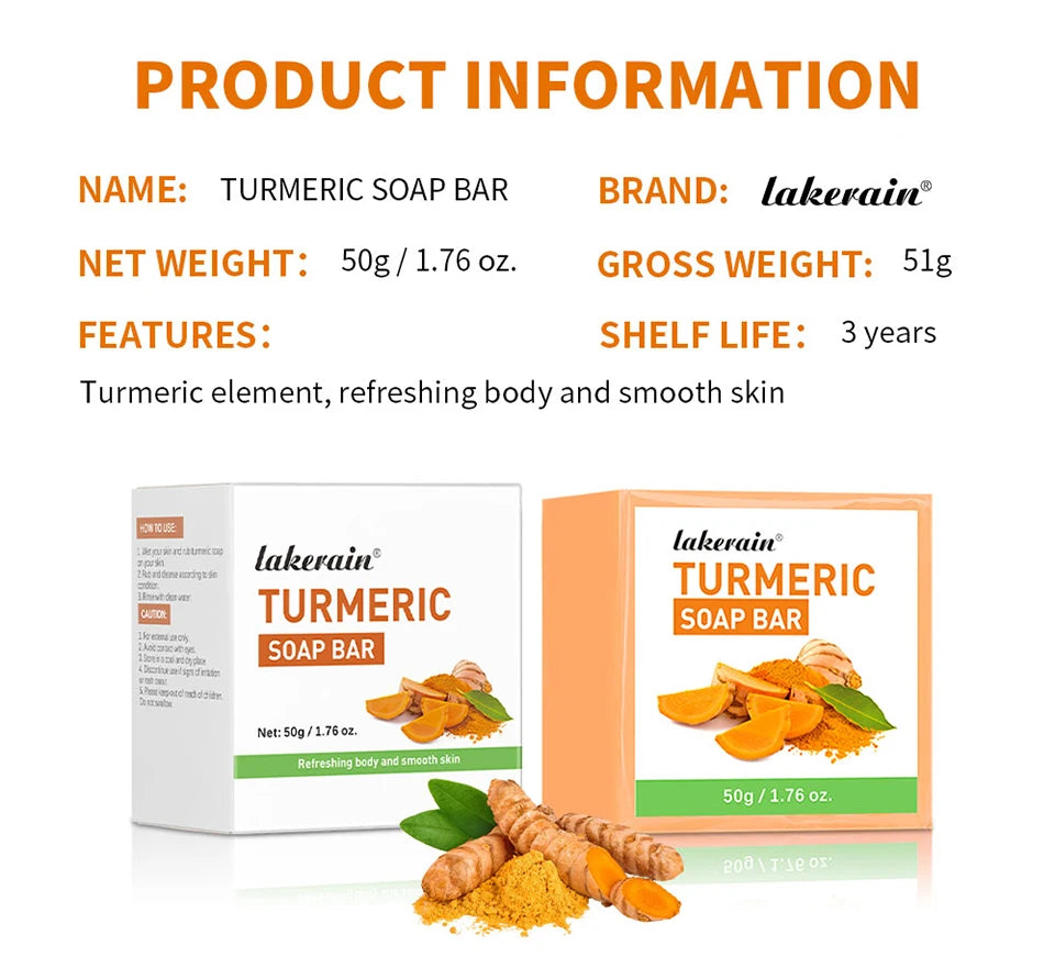 Turmeric Kojic Acid Brightening Soap Bar for Face and Body
