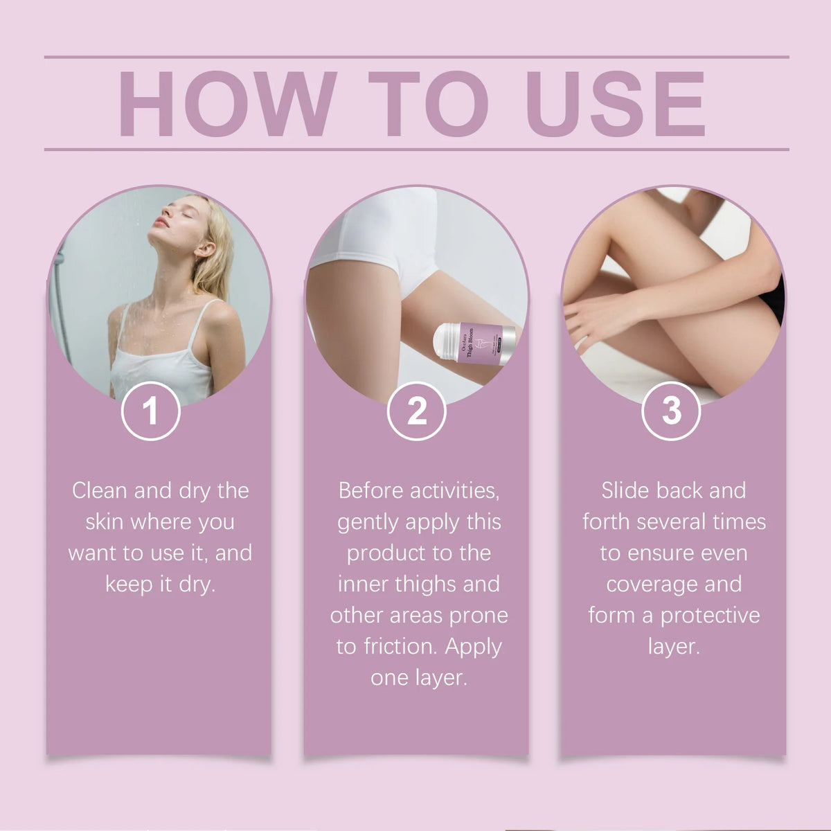 Anti-Chafe Thigh Balm Stick for Skin Protection