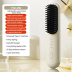 Cordless Ionic Hair Straightening Brush for Fast Styling
