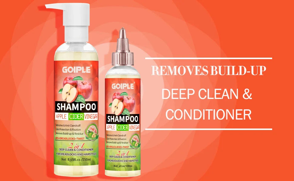 Goiple 2 in 1 Apple Cider Vinegar Shampoo and Conditioner for Locs