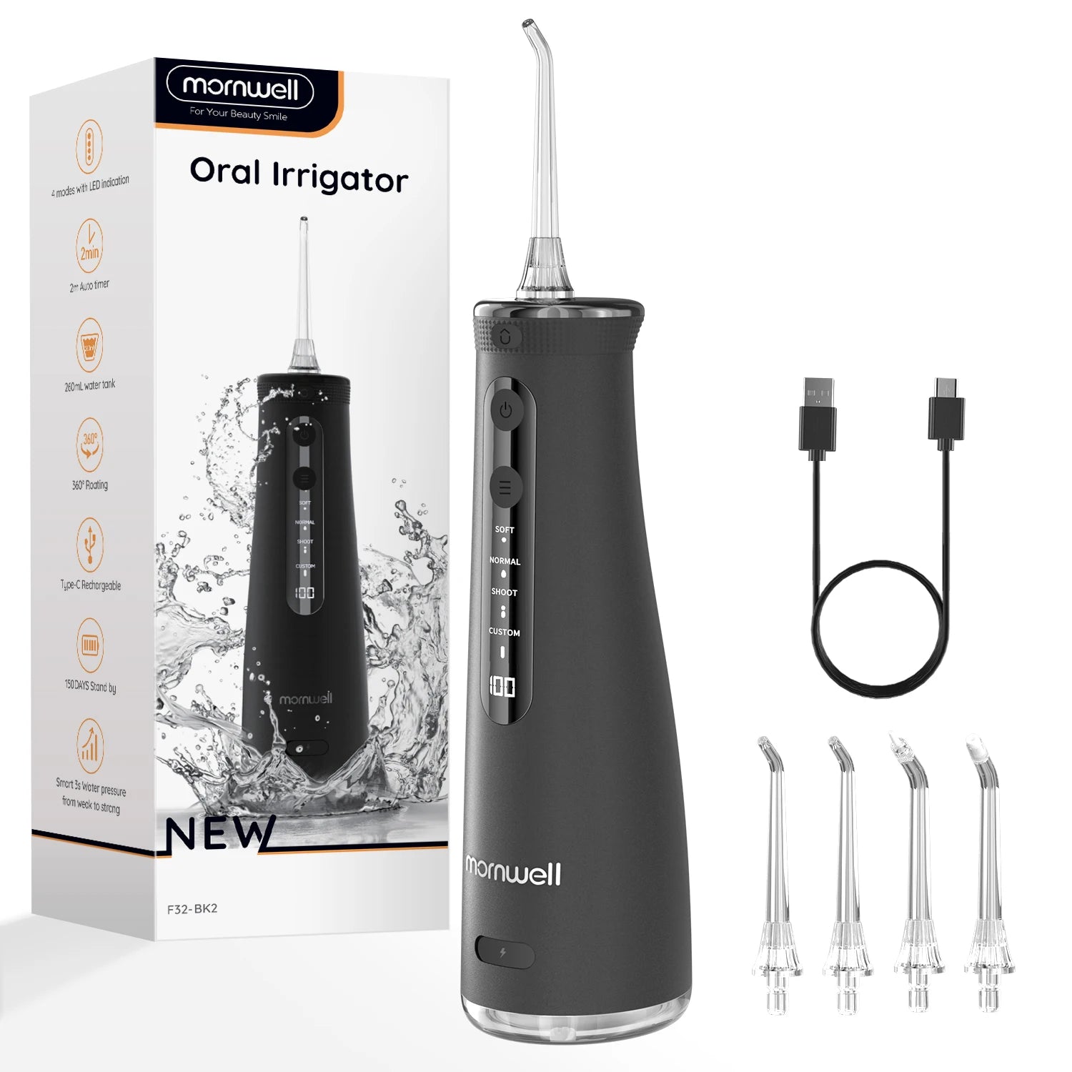 Portable Cordless Water Flosser for Teeth and Braces - 18