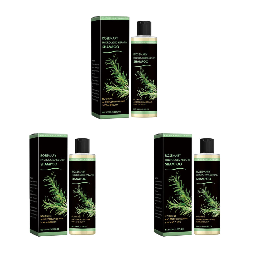 Rosemary Hydrolyzed Keratin Shampoo 100ml Scalp Soothing Volumizing