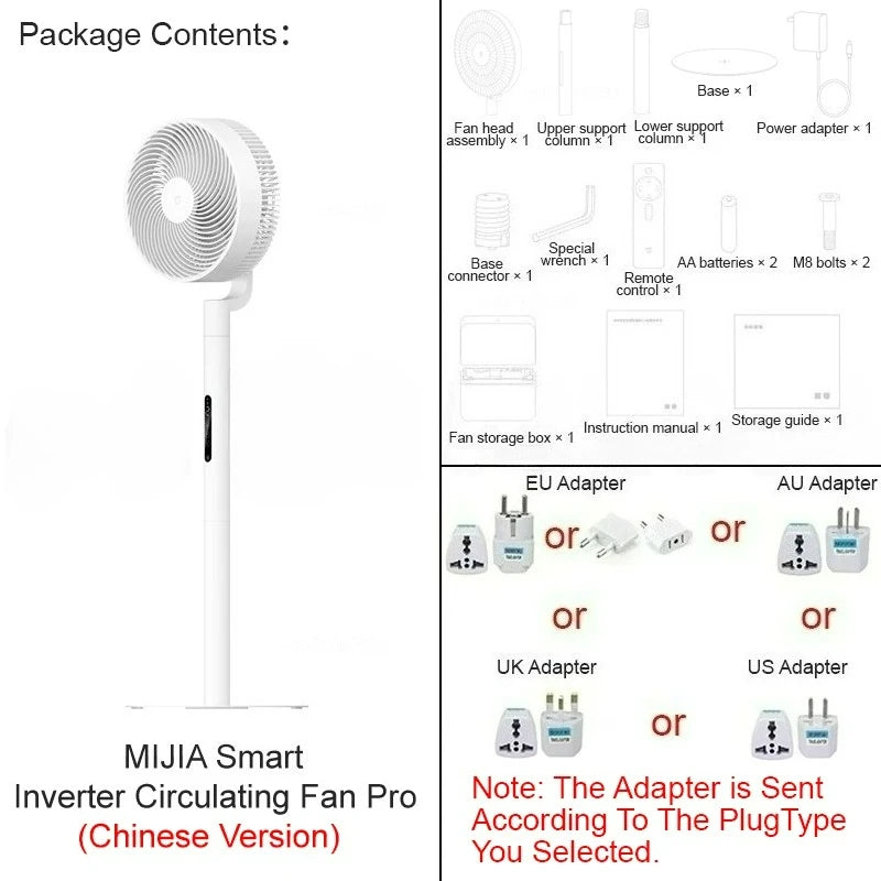 MIJIA Smart Inverter Circulating Fan Pro 3D Auto Oscillation Cooling