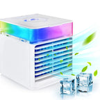 Portable Mini Air Cooler USB Desktop Fan with Humidifier and Night Light