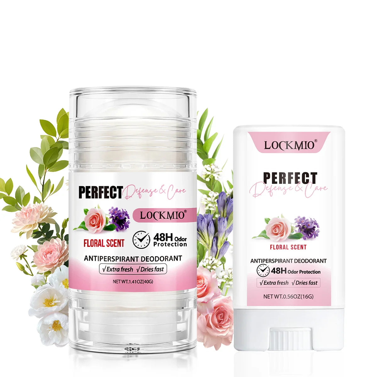 Lockmio Antiperspirant Deodorant Stick Floral Scent 48H Odor Protection - 1