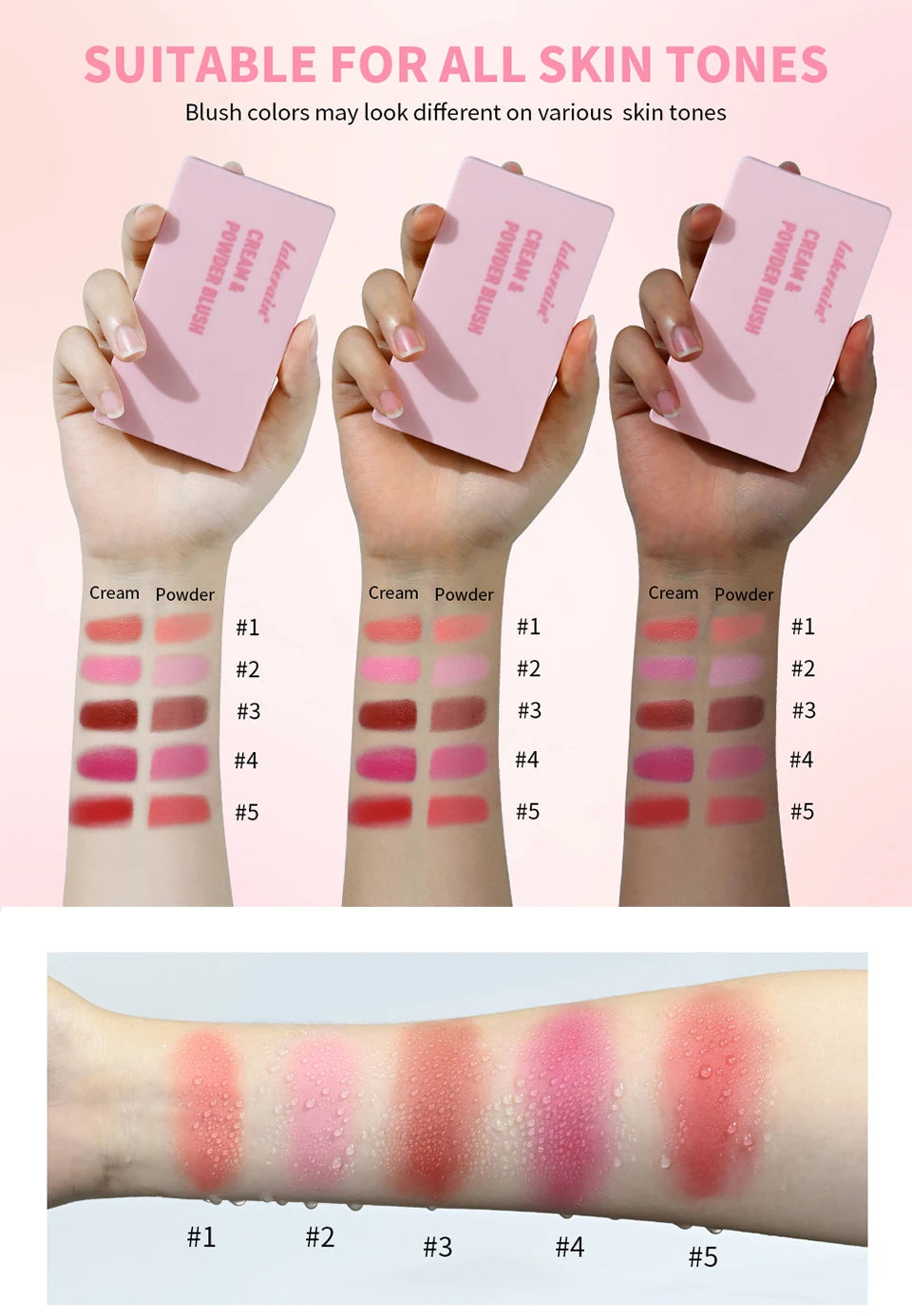 2-in-1 Cream and Powder Blush Palette - 13