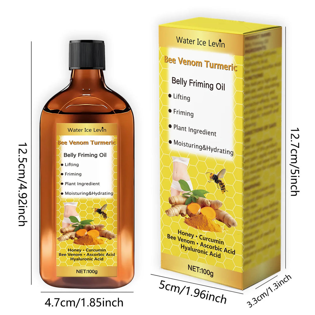 Bee Venom Turmeric Belly Firming Oil Moisturizing Body Massage Treatment