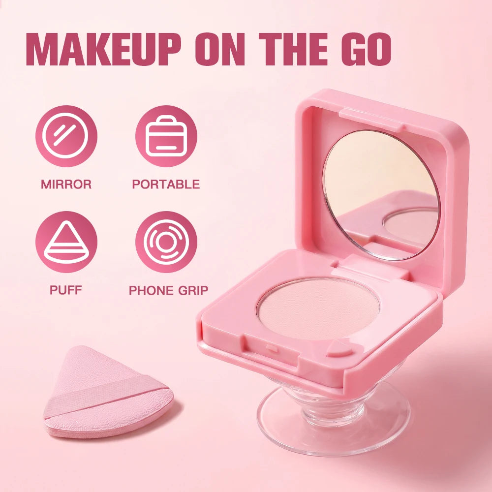 Matte Finish Oil-Control Pressed Powder with Mirror