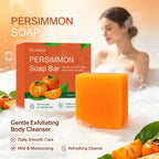 Persimmon Exfoliating Soap Bar for Odor Control and Body Cleansing