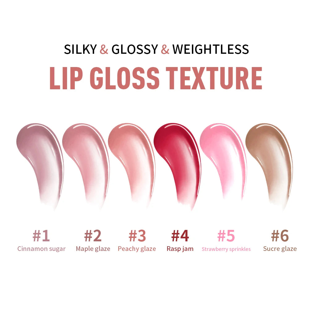 Hydrating Tinted Lip Gloss Serum for Shiny Plump Lips - 6