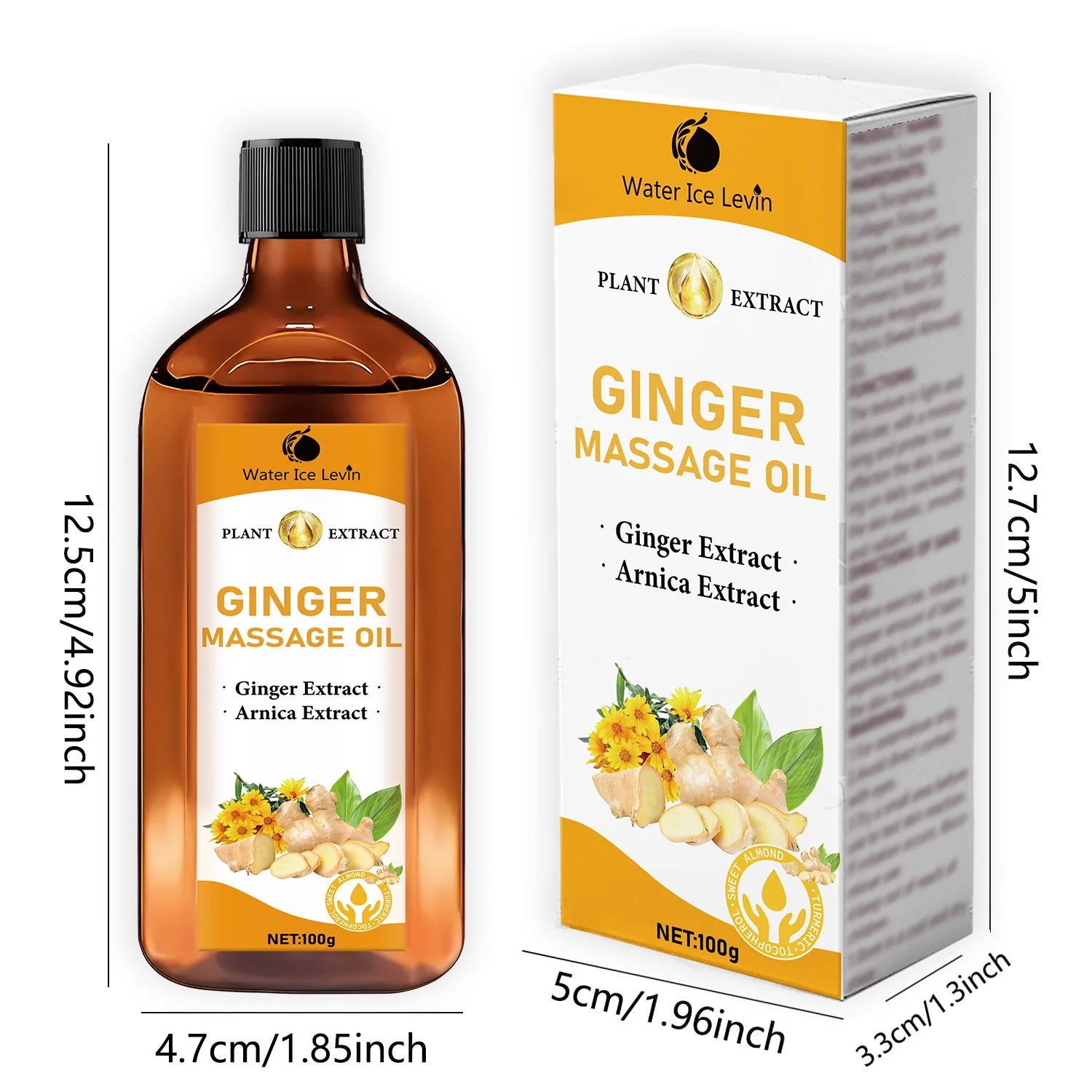 Cold Pressed Ginger Massage Oil Moisturizing Body and Skin Care - 2