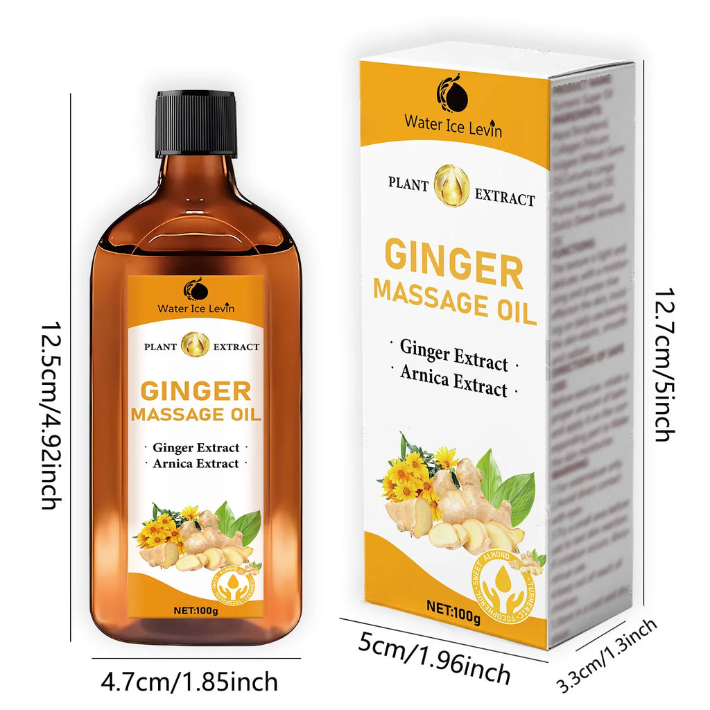 Cold Pressed Ginger Massage Oil Moisturizing Body and Skin Care