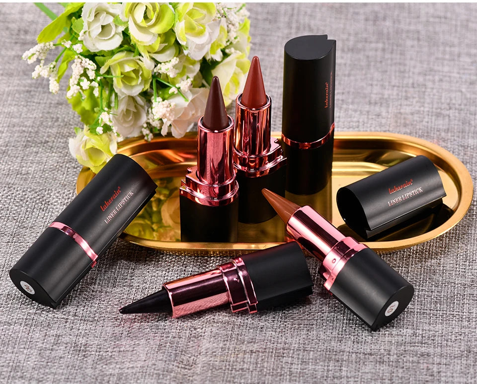 2-in-1 Waterproof Matte Lipstick and Lip Liner