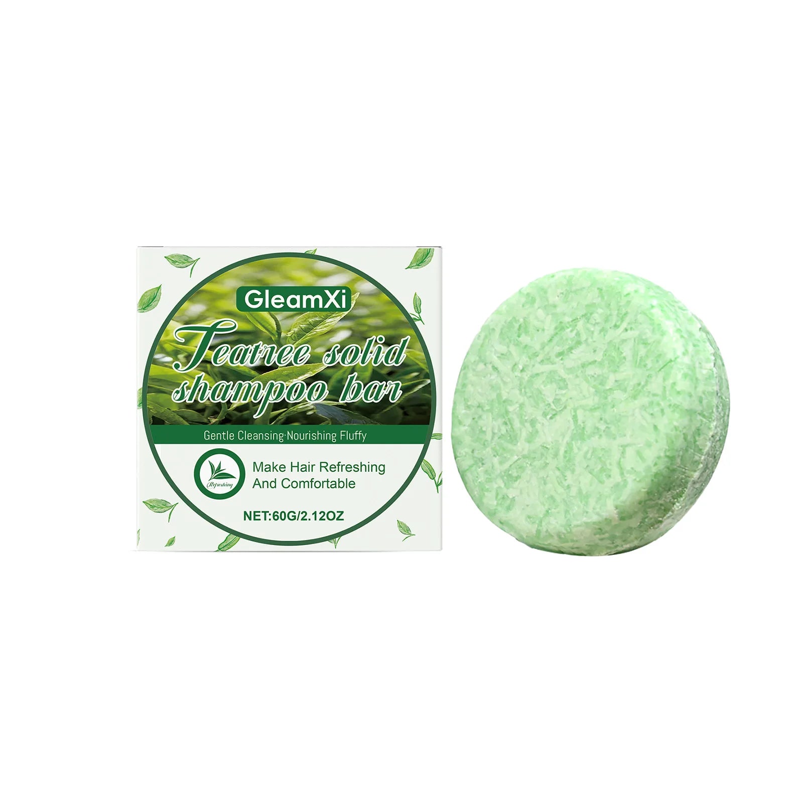 Tea Tree Oil Solid Shampoo Bar 60g Hair Cleansing and Volumizing Soap