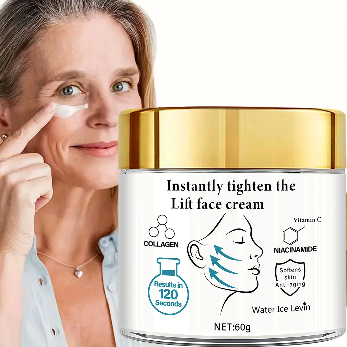 Instant Lift Face Cream Vitamin C Niacinamide Firming Anti Aging Moisturizer