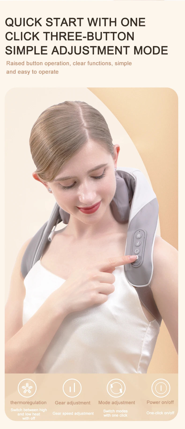 Wireless 6D Deep Tissue Neck and Shoulder Massager with Heat - 15