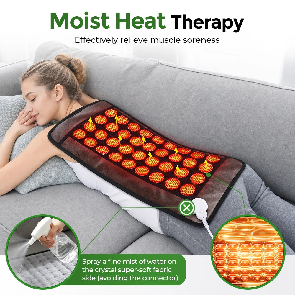 Natural Jade Stone Heating Pad for Back and Muscle Pain Relief