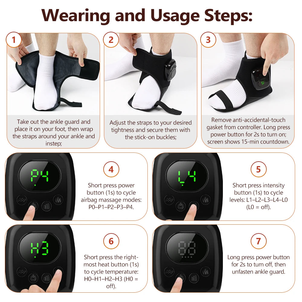 Heated Air Compression Wrist Massager for Pain Relief