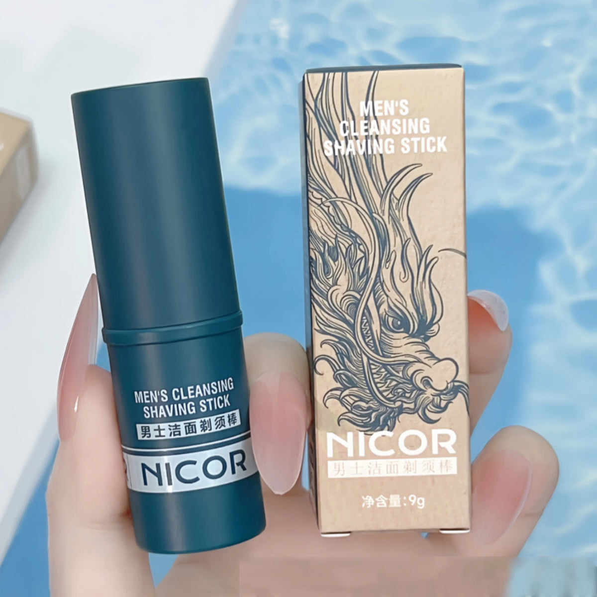 Nicor Men Facial Cleansing and Shaving Stick Portable Grooming Wand