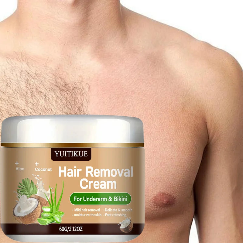 Underarm and Bikini Hair Removal Cream 60g Aloe and Coconut Infused - 7