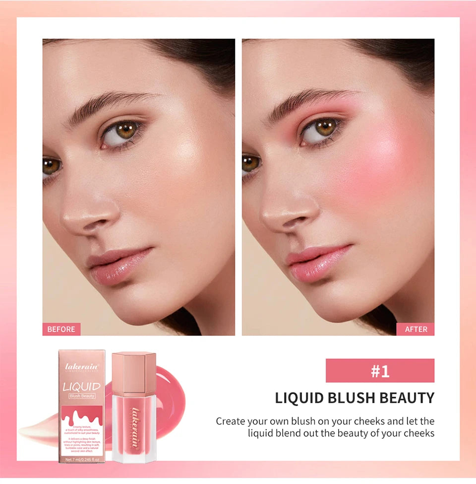 Waterproof Matte Liquid Blush with Built-in Applicator - 10