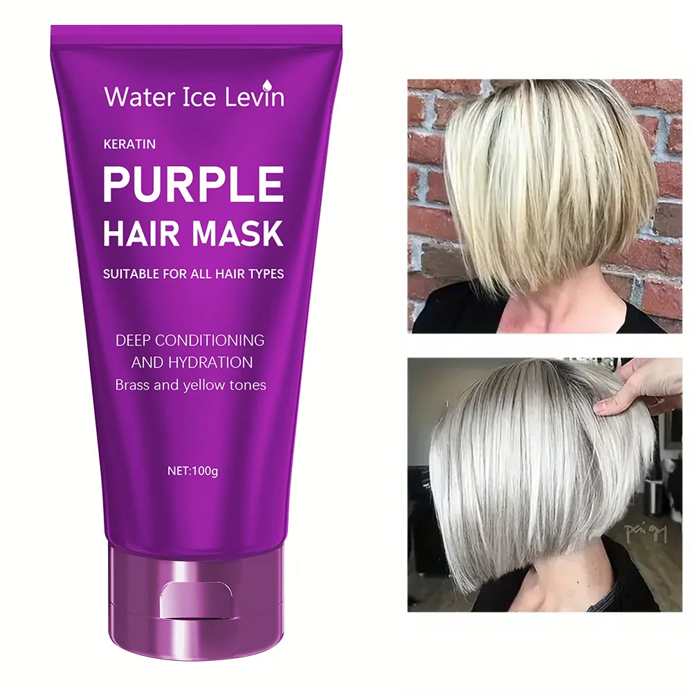 Purple Hair Mask for Blonde Hair Toner and Deep Conditioning Treatment