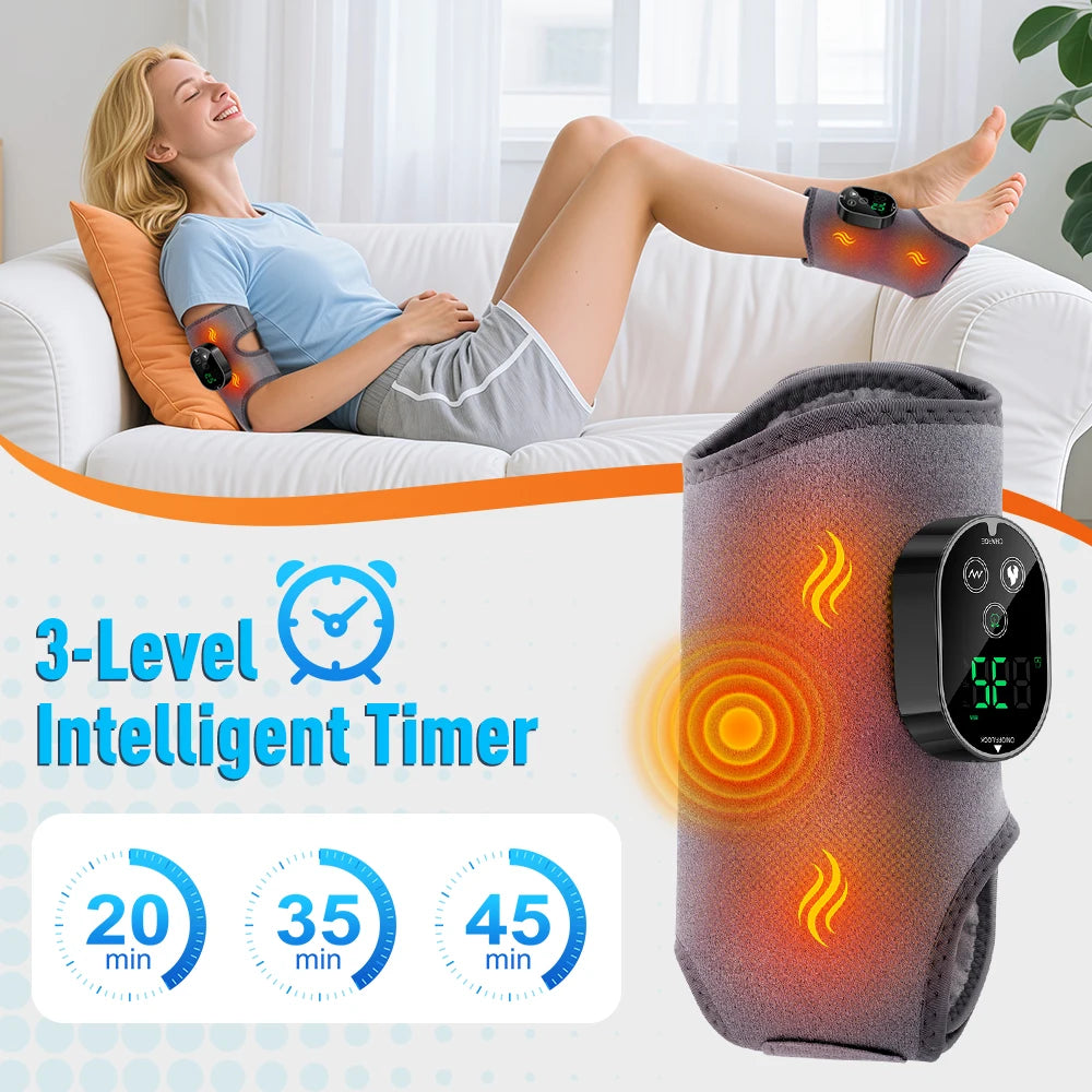 Heated Vibration Ankle and Calf Massage Wrap