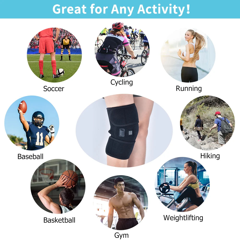 Electric Heated Knee Brace Support for Joint Relief - 10