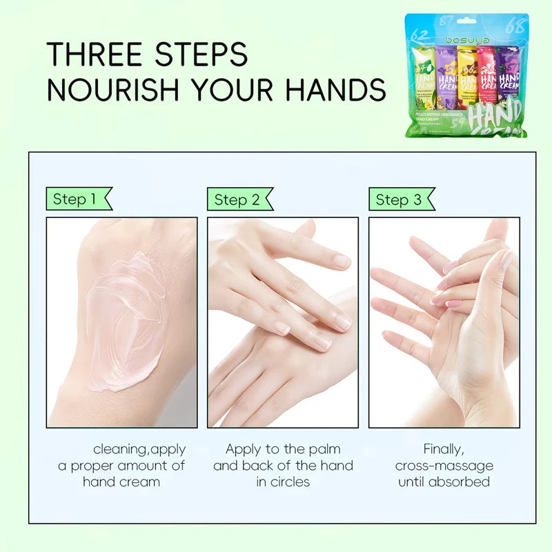 Bosuya Moisturizing Hand Cream Set Hydrating Lotion for Dry Skin