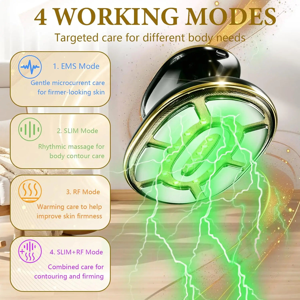 4-in-1 LED Body Sculpting and Cellulite Massage Device