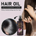 Biotin Rosemary and Onion Hair Oil for Damaged Dry Split Hair Repair