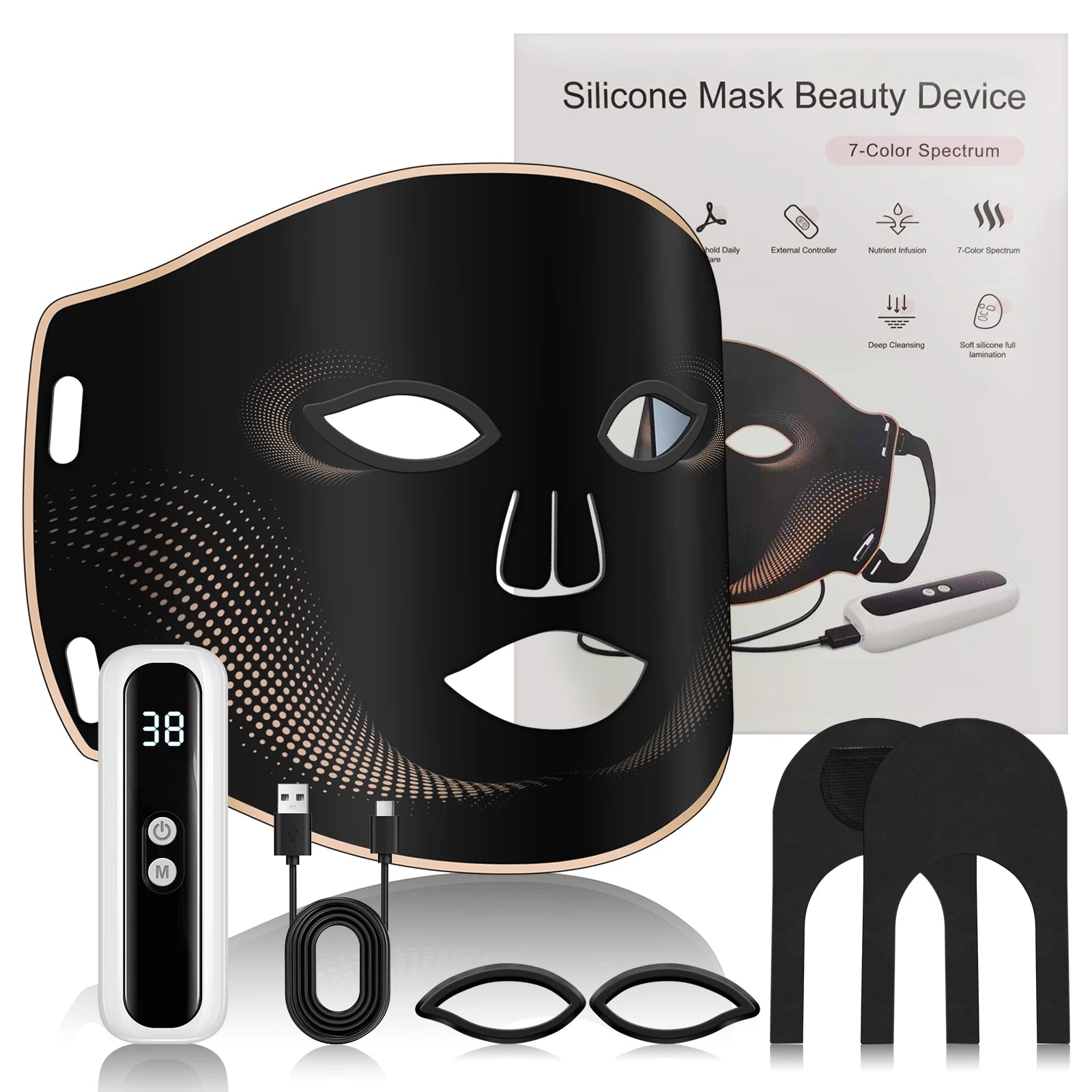 7-Color LED Silicone Facial Mask for Skin Rejuvenation - 14