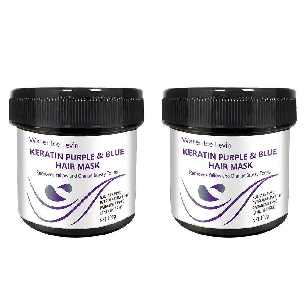 Keratin Purple and Blue Hair Mask for Removing Yellow and Orange Tones