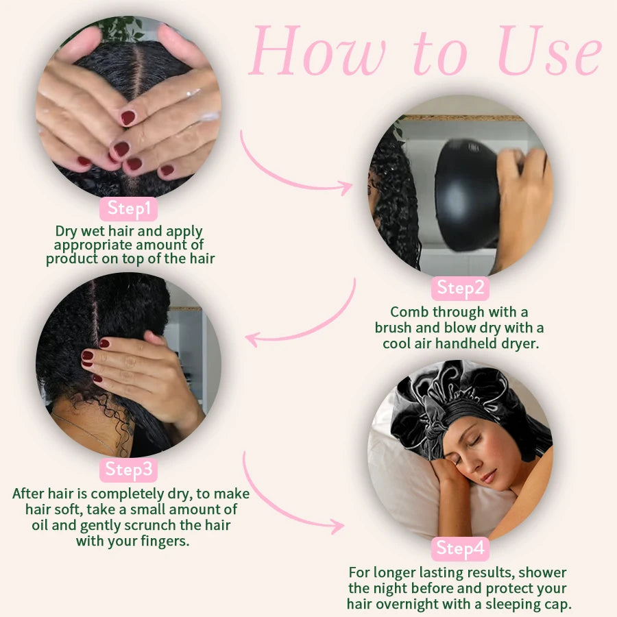 Rose Water Hair Styling Gel for Curl Definition and Moisture Control
