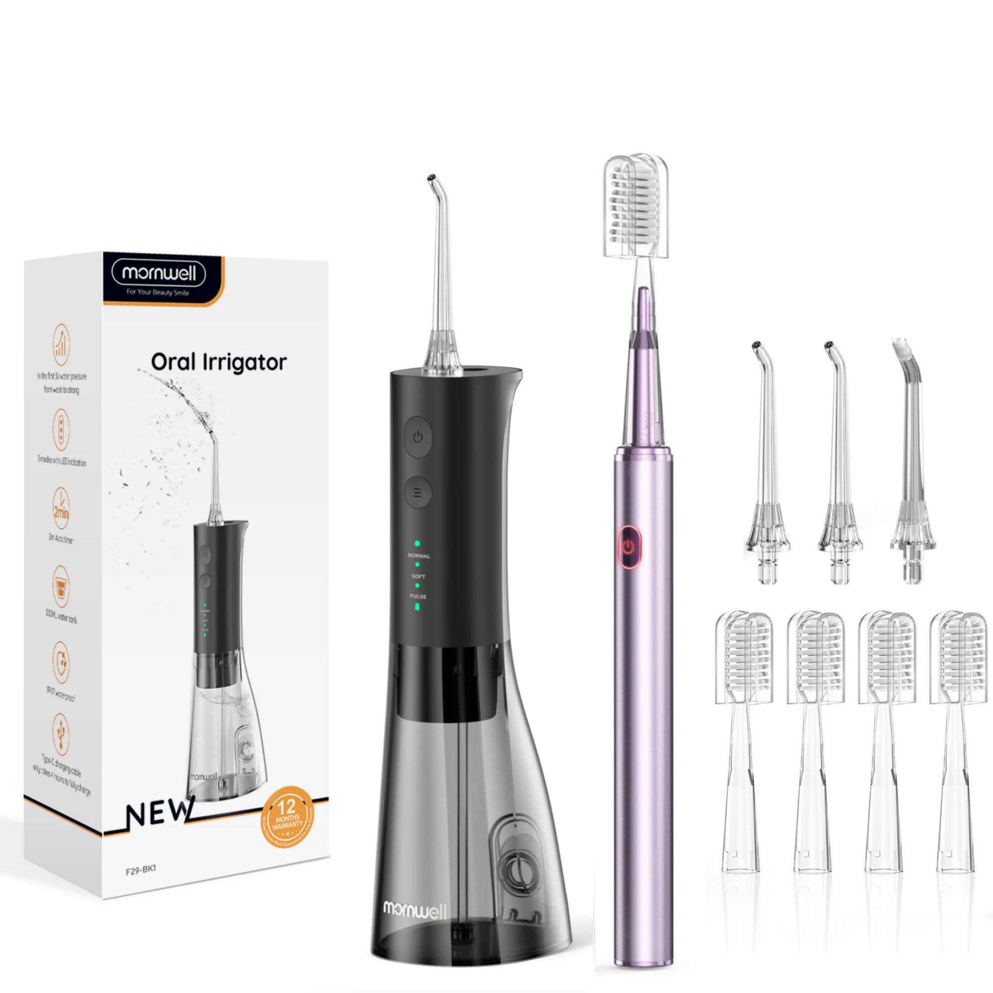 Rechargeable Water Flosser and Electric Toothbrush Dental Care Kit - 21